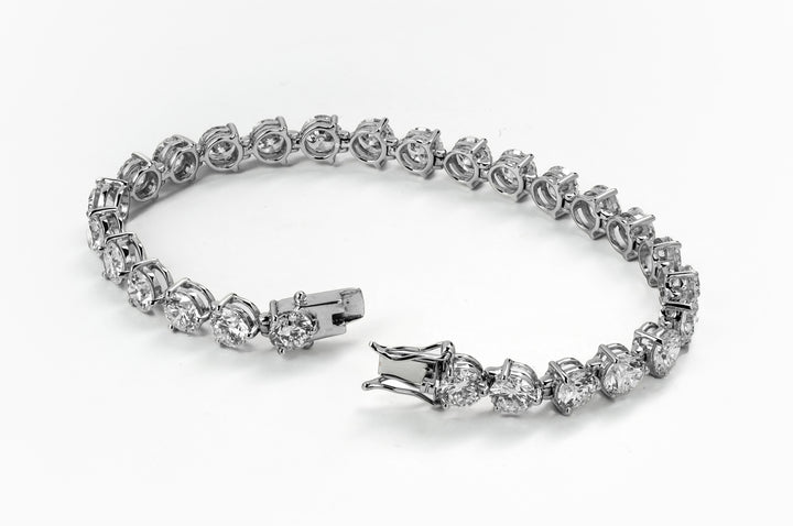 LAB DIAMOND 14.5CT 16 CM WHITEGOLD TENNIS BRACELET