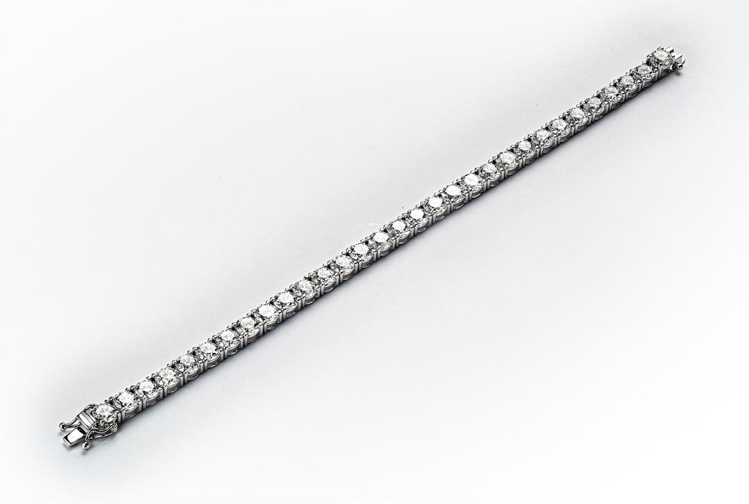 LAB DIAMOND 15.5CT 17 CM WHITEGOLD TENNIS BRACELET