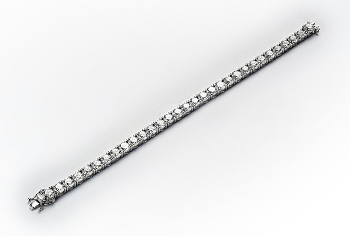 LAB DIAMOND 15.5CT 17 CM WHITEGOLD TENNIS BRACELET