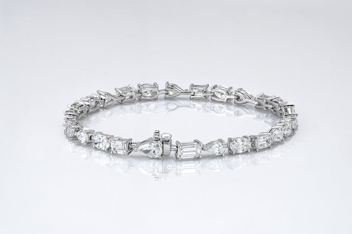 LAB DIAMOND 17.5 CM WHITEGOLD TENNIS BRACELET