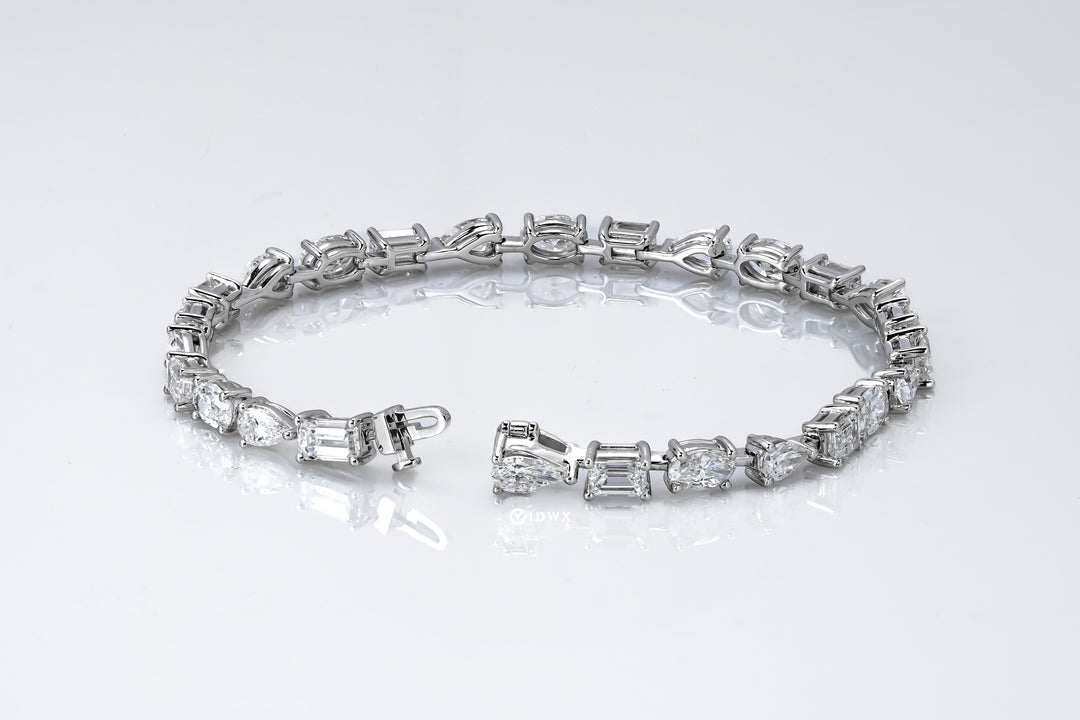 LAB DIAMOND 17.5 CM WHITEGOLD TENNIS BRACELET