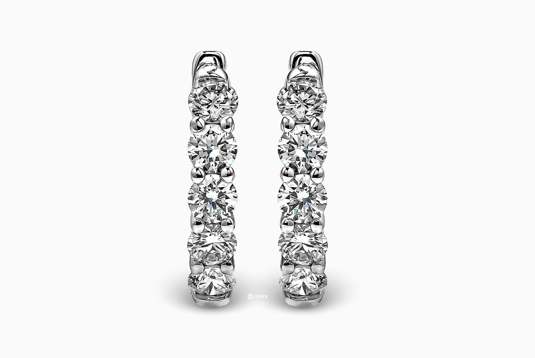 LAB DIAMOND 1CT ROUND BRILLIANT BREE EARRINGS