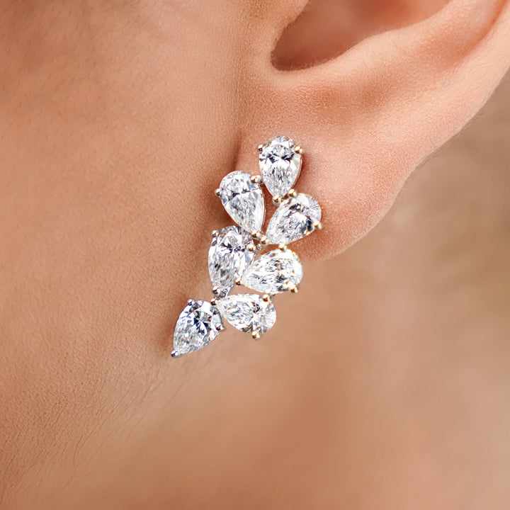 ARIA DROP EARRINGS PEAR CUT LAB DIAMOND