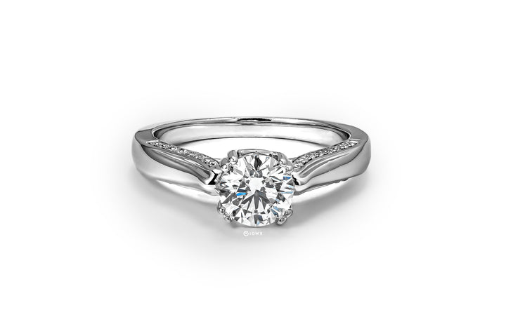 HOPE WHITEGOLD RING 1CT ROUND CUT LAB DIAMOND