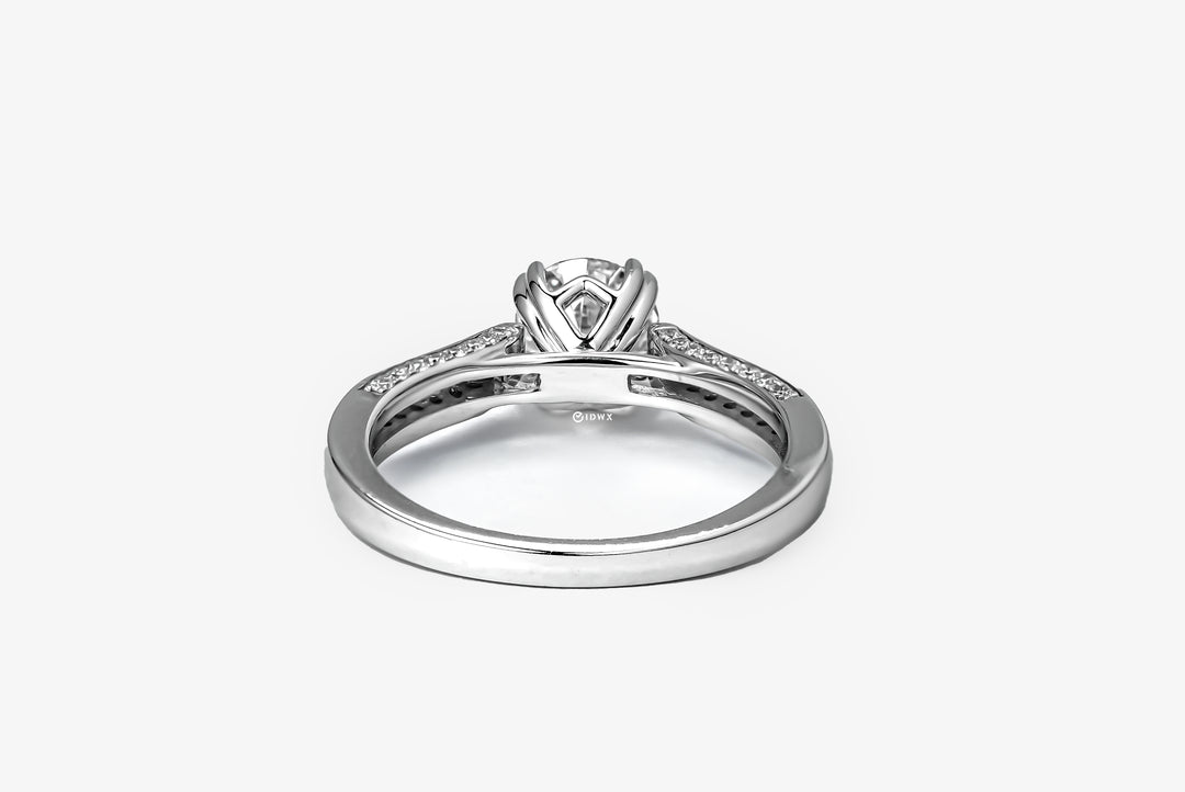 HOPE WHITEGOLD RING 1CT ROUND CUT LAB DIAMOND