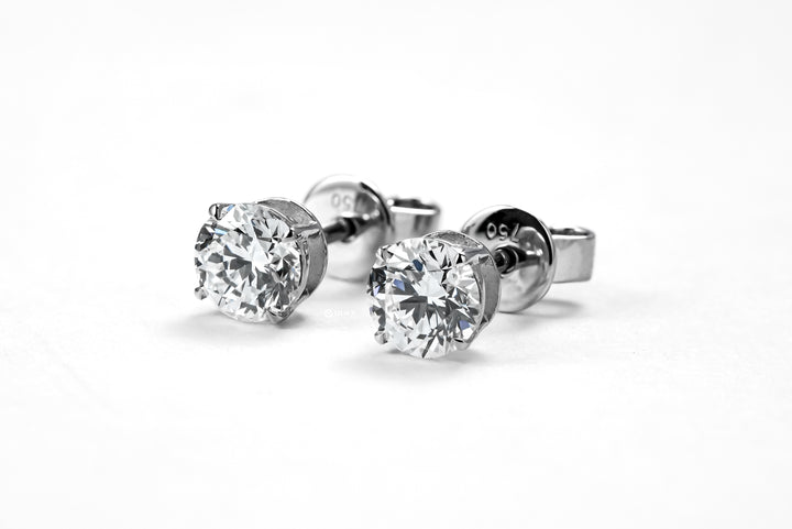 LAB DIAMOND 0.5CT ROUND BRILLIANT STUD EARRINGS