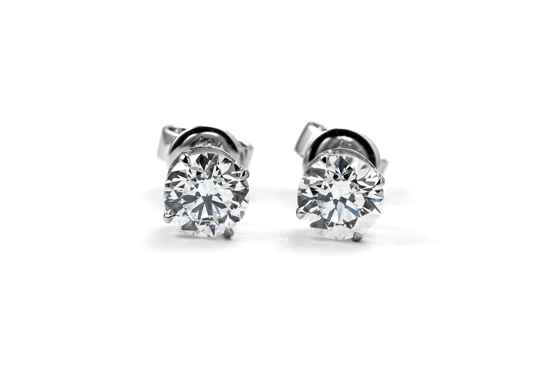 LAB DIAMOND 0.5CT ROUND BRILLIANT STUD EARRINGS