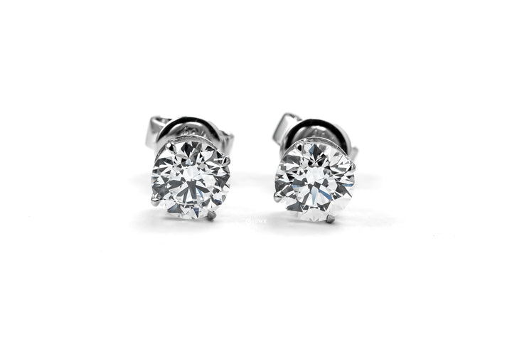 LAB DIAMOND 0.5CT ROUND BRILLIANT STUD EARRINGS