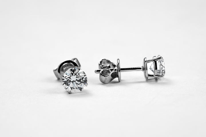 LAB DIAMOND 0.5CT ROUND BRILLIANT STUD EARRINGS