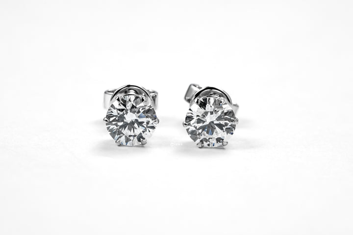 LAB DIAMOND 0.5CT ROUND BRILLIANT STUD EARRINGS