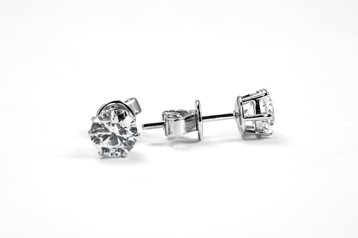 LAB DIAMOND 0.5CT ROUND BRILLIANT STUD EARRINGS