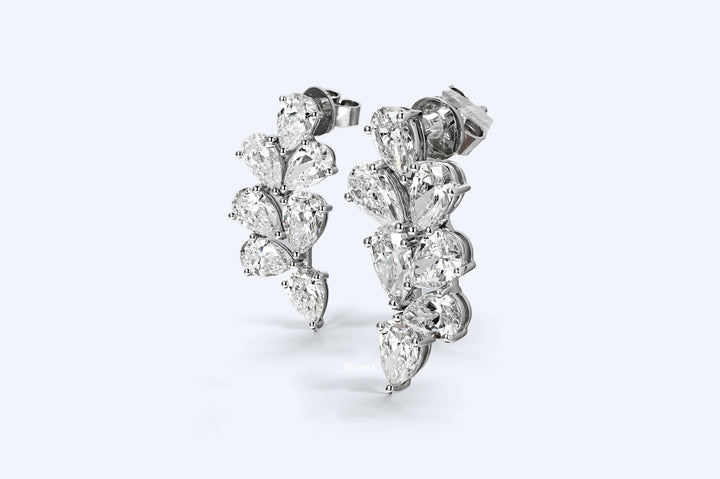 ARIA DROP EARRINGS PEAR CUT LAB DIAMOND