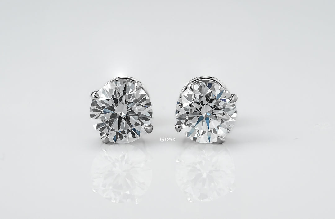 SIERRA STUD EARRINGS TOTAL 2CT ROUND CUT LAB DIAMOND