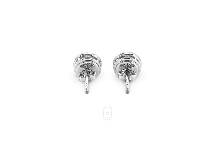 Halo Earrings Round