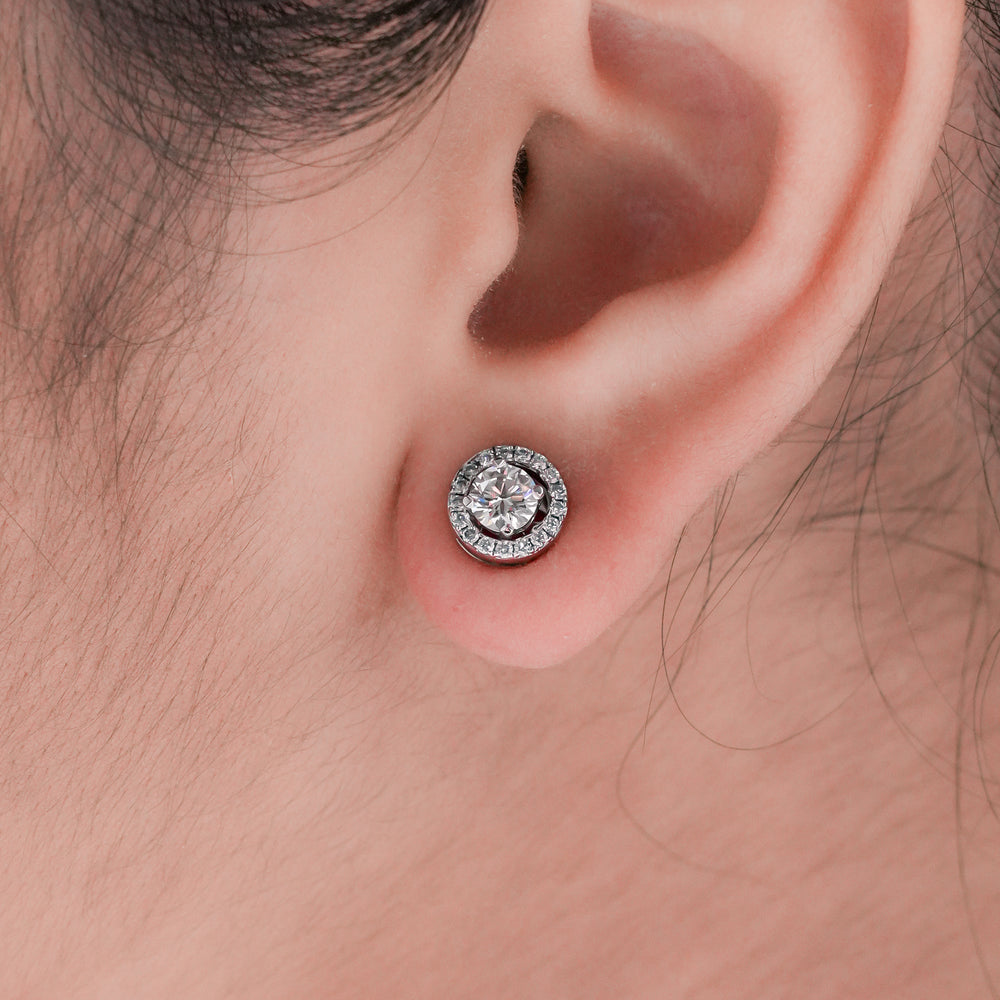 Halo Earrings Round