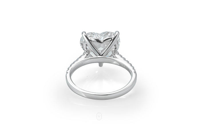 Heart Side Stones Ring