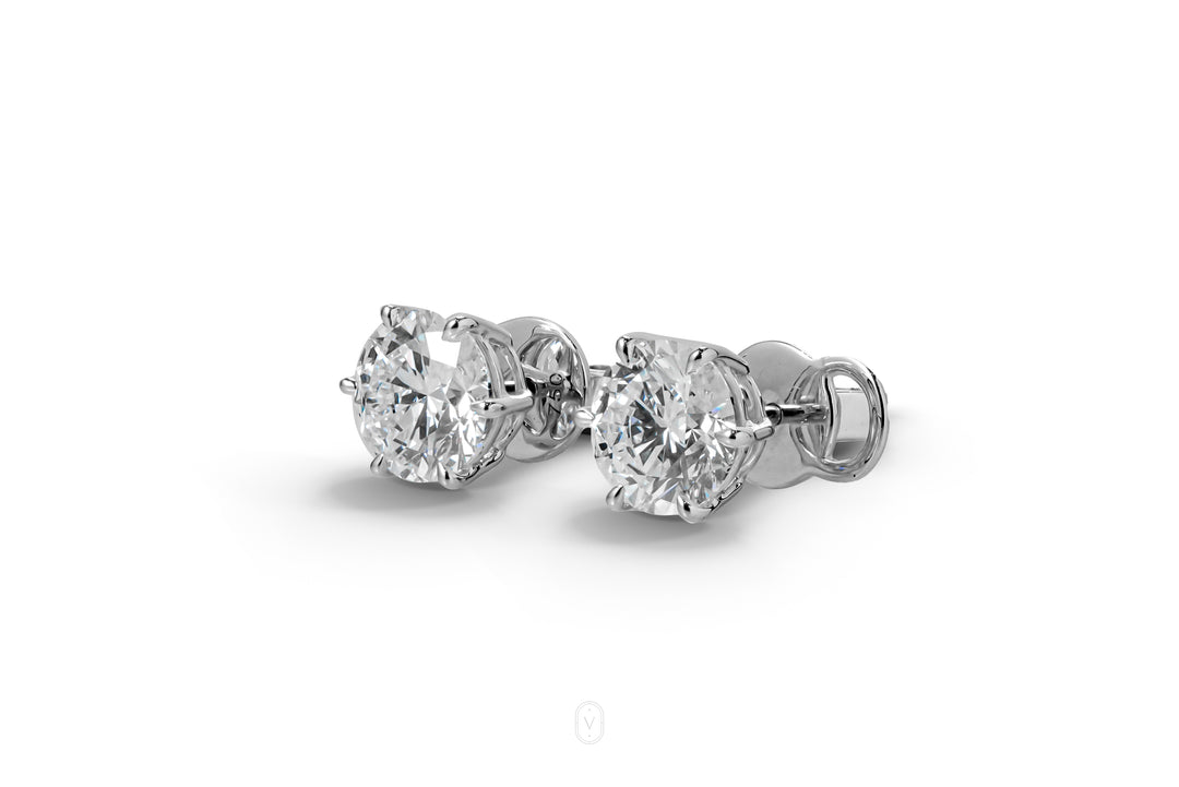 Lab Grown Diamond Earrings Round