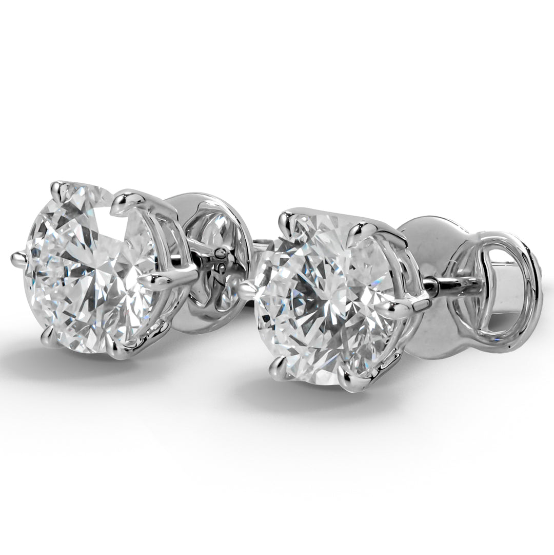 Lab Grown Diamond Earrings Round