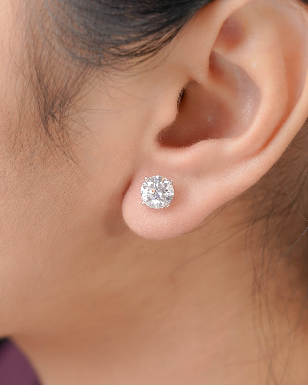 Lab Grown Diamond Earrings Round