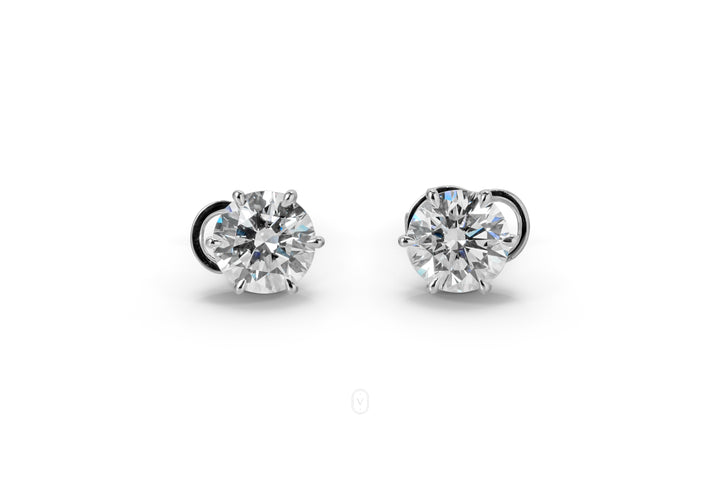 Lab Grown Diamond Earrings Round