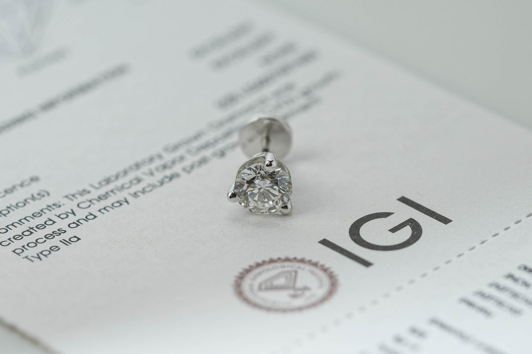 Lab Grown Diamond Earrings Round