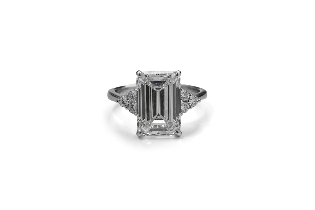Harga Lab Grown Diamond Emerald Ring Whitegold