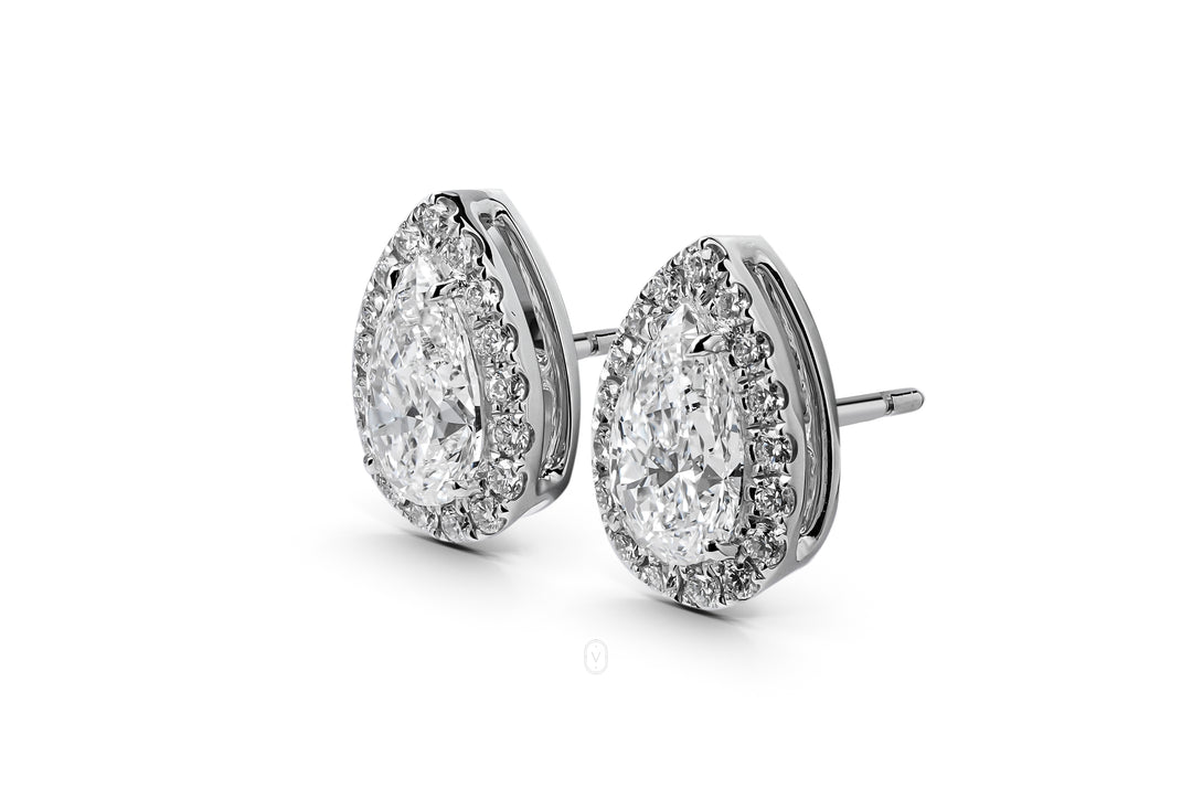 Lab Grown Diamond Halo Earrings