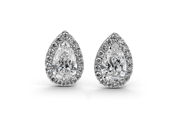 Lab Grown Diamond Halo Earrings