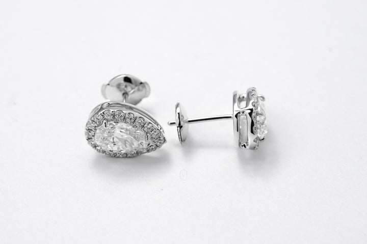 Lab Grown Diamond Halo Earrings