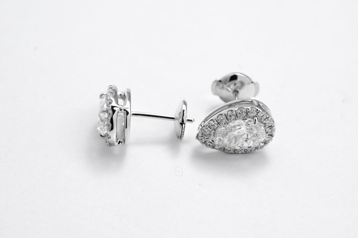 Lab Grown Diamond Halo Earrings