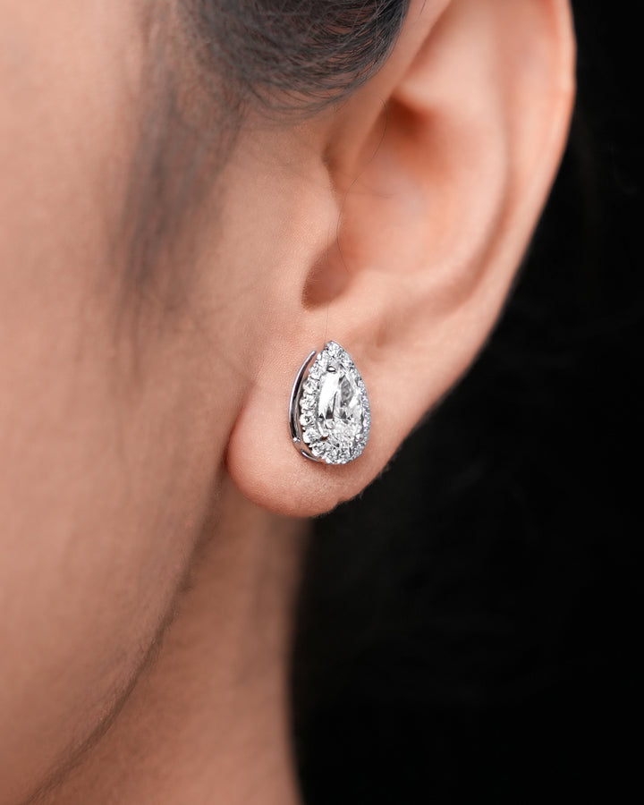 Lab Grown Diamond Halo Earrings