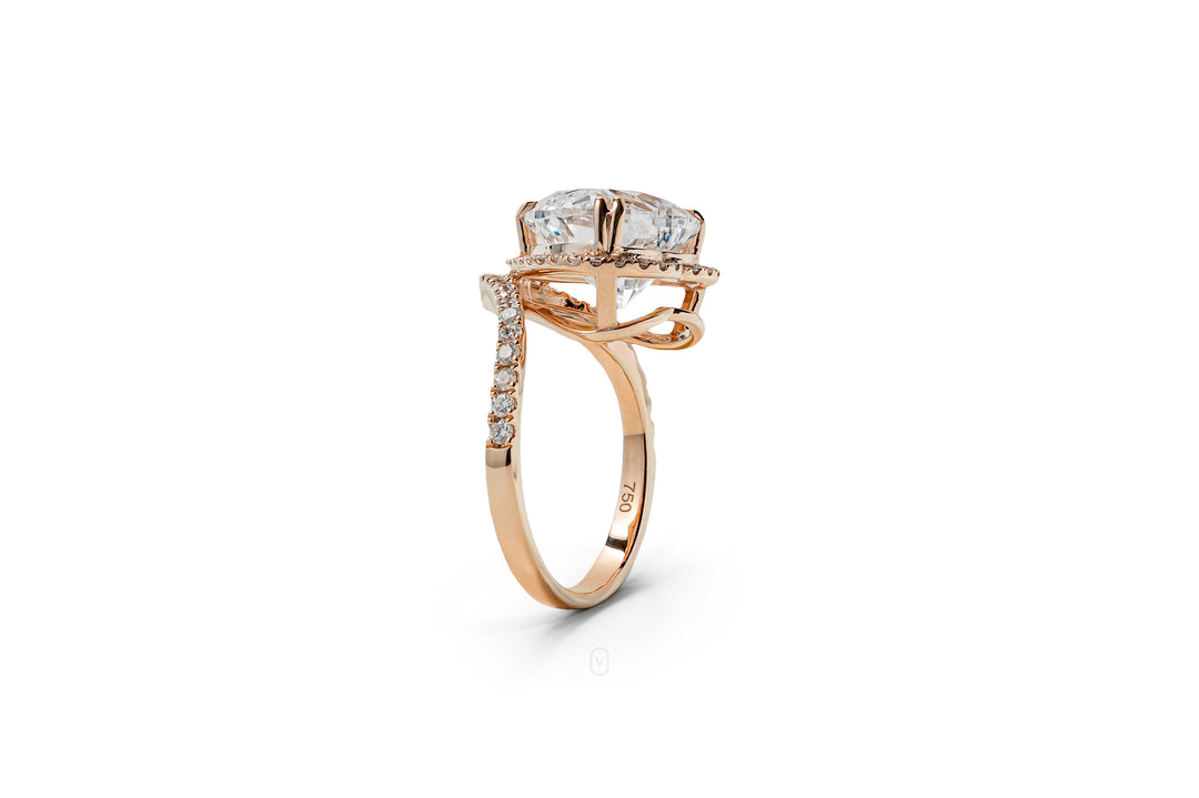 Harga Lab Grown Diamond Heart Ring Rosegold