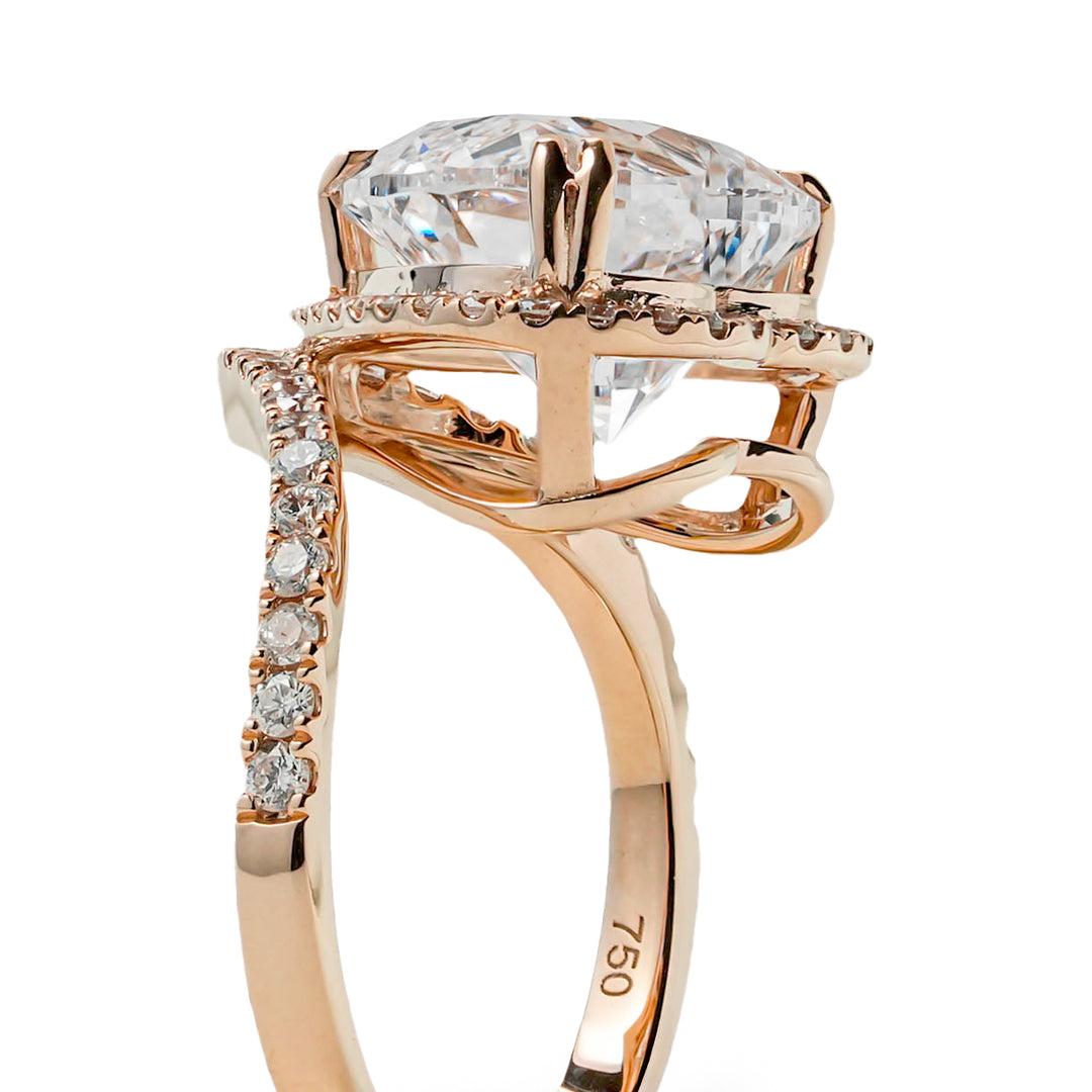 Harga Lab Grown Diamond Heart Ring Rosegold