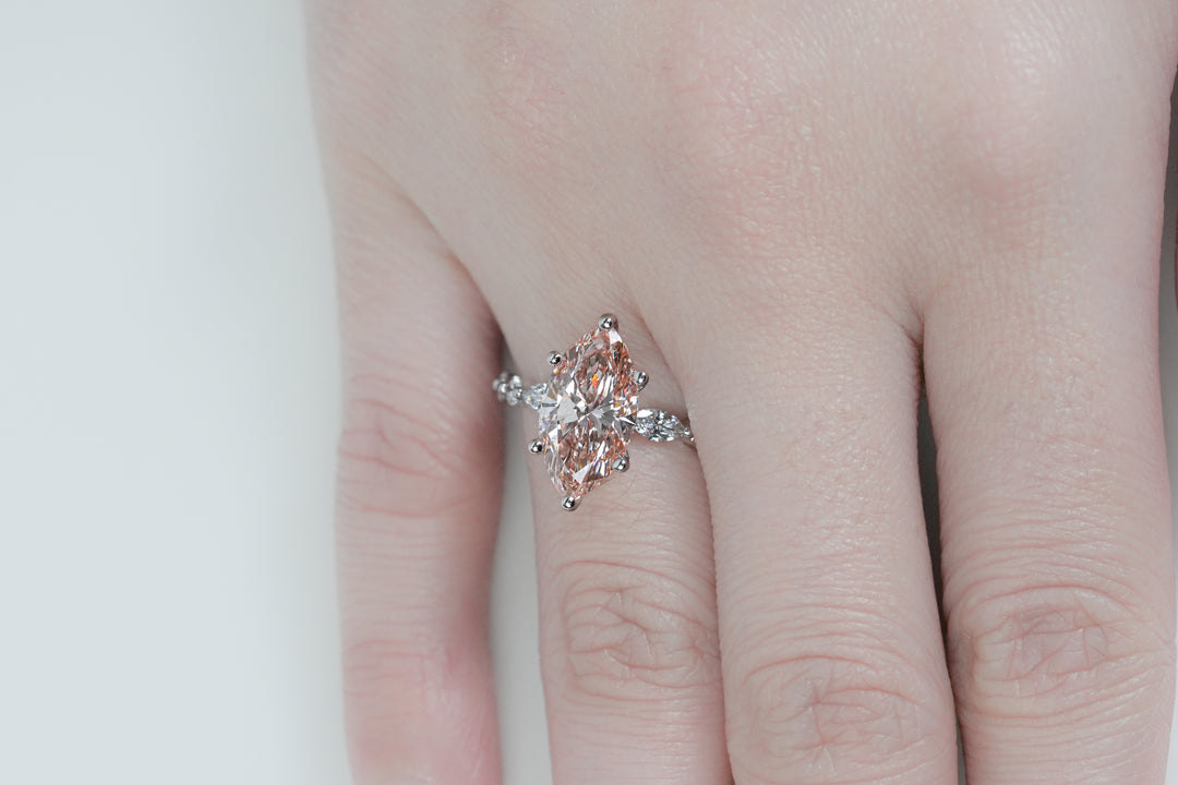 ISABELLA WHITEGOLD RING 3CT MARQUISE CUT LAB DIAMOND