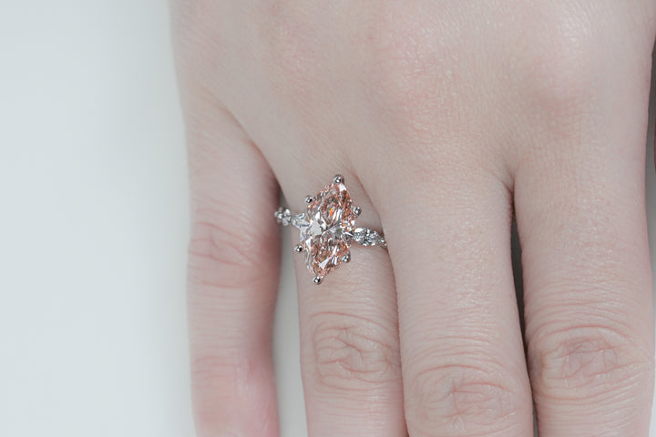 ISABELLA WHITEGOLD RING 3CT MARQUISE CUT LAB DIAMOND