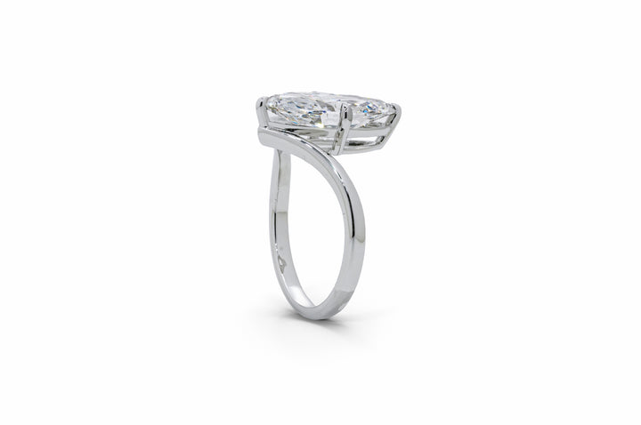 IVANA WHITEGOLD RING 3CT MARQUISE CUT LAB DIAMOND