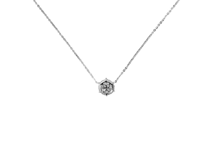 KYLA WHITEGOLD NECKLACE 2CT ROUND CUT LAB DIAMOND