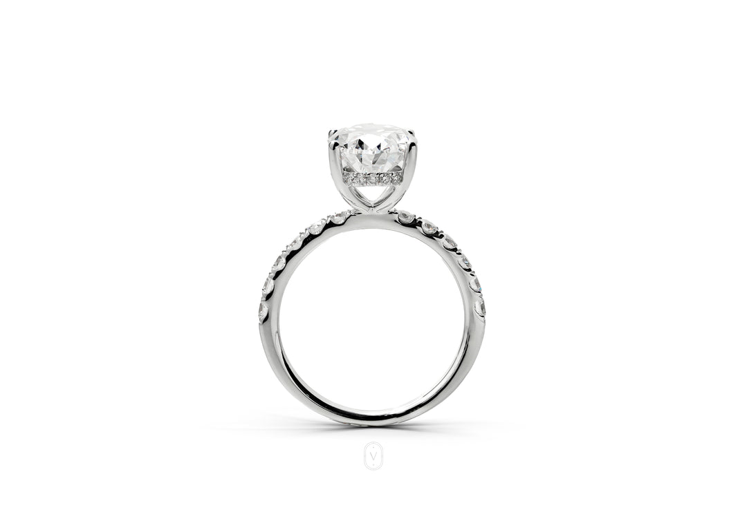 IRIS WHITEGOLD RING 3CT OVAL CUT LAB DIAMOND