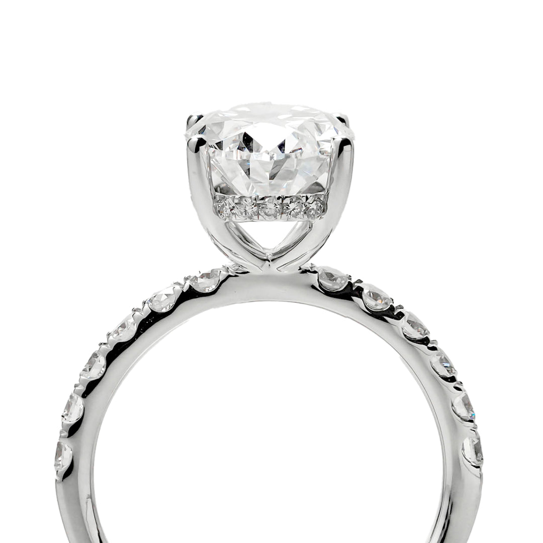 IRIS WHITEGOLD RING 3CT OVAL CUT LAB DIAMOND