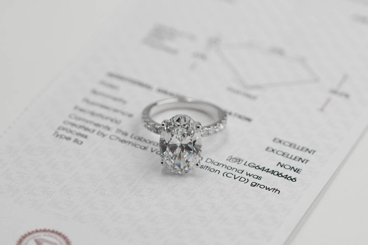 Harga Lab Grown Diamond Oval Ring