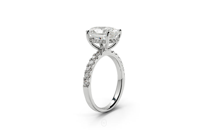 IRIS WHITEGOLD RING 3CT OVAL CUT LAB DIAMOND
