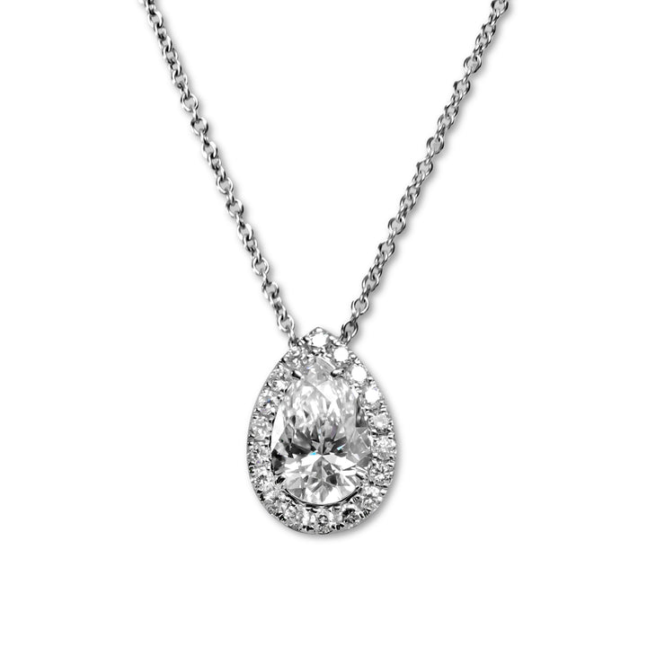 Lab Grown Diamond Pear Necklace