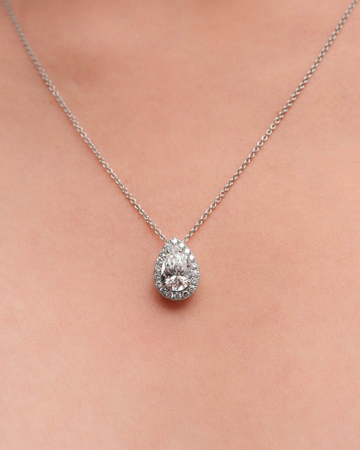 Lab Grown Diamond Pear Necklace