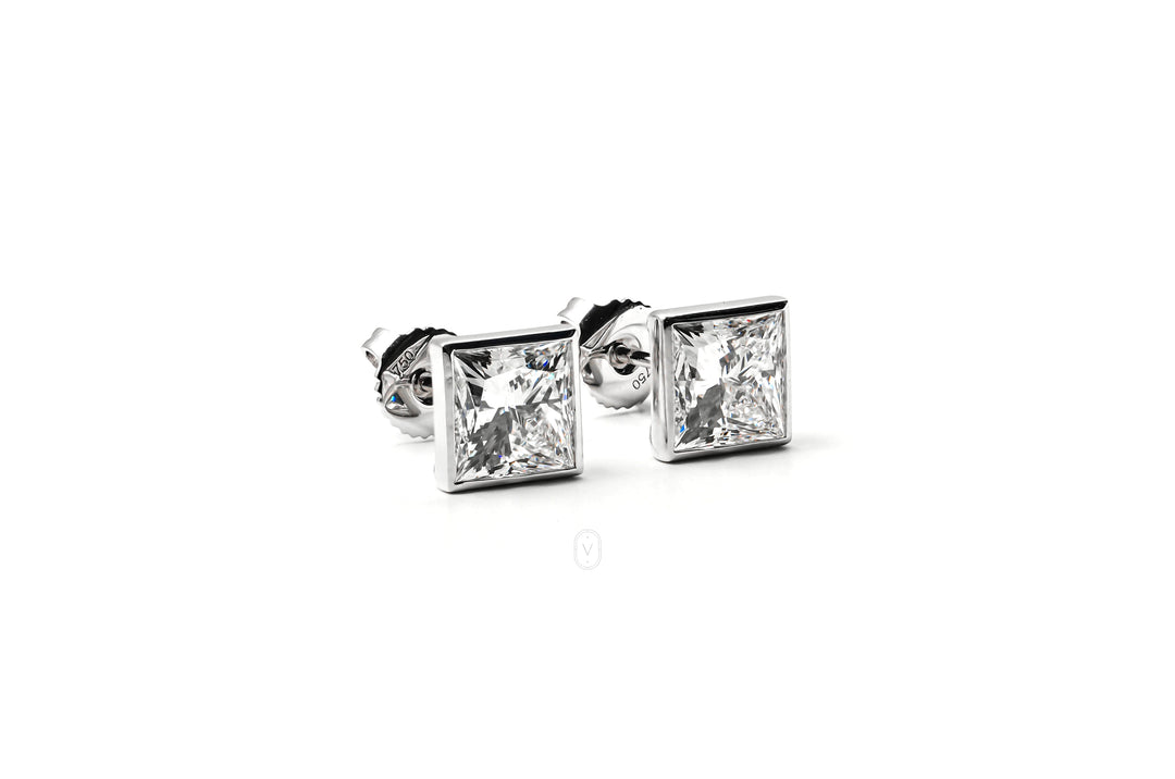 Harga Lab Grown Diamond Princess Earrings Whitegold
