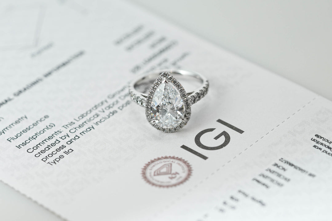 Lab Grown Diamond Ring Pear