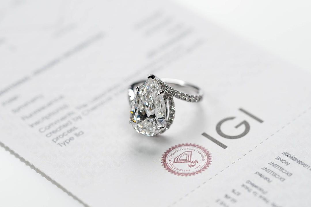 Lab Grown Diamond Ring Pear