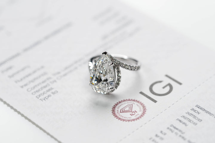 Lab Grown Diamond Ring Pear