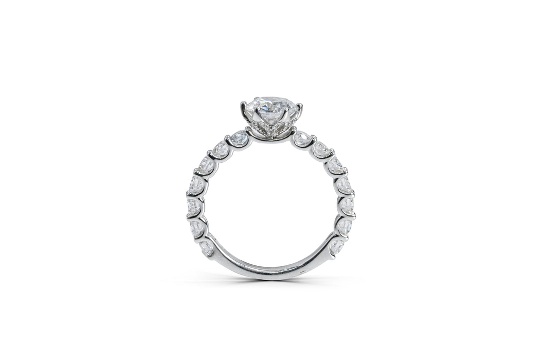 IRIS WHITEGOLD RING 1CT ROUND CUT LAB DIAMOND