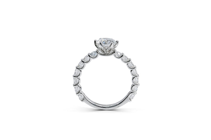 IRIS WHITEGOLD RING 1CT ROUND CUT LAB DIAMOND