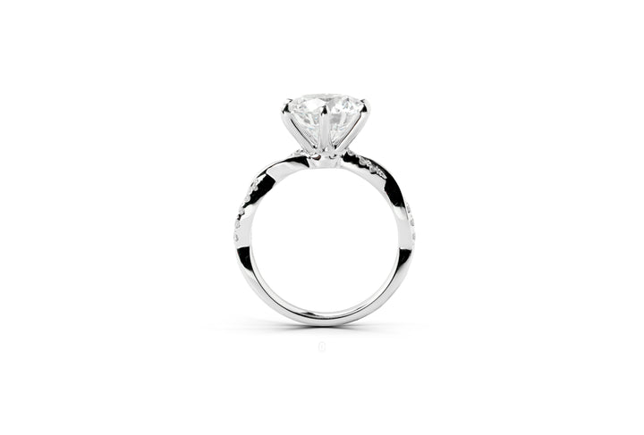 Lab Grown Diamond Split Shank Ring Round